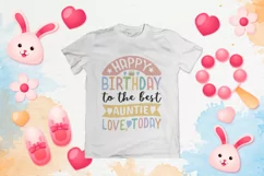 Happy Birthday Auntie Baby Onesie SVG Product Image 2