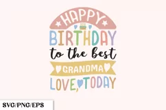 Happy Birthday Grandma Baby Onesie SVG Product Image 1