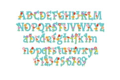 Happy Blooms Color Font Product Image 12