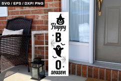 Happy Boo Season SVG - Halloween Porch Sign Design Product Image 1