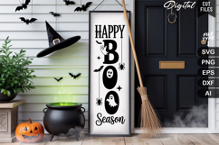 Happy Boo Season SVG | Halloween Porch Sign | Halloween Sign Product Image 1