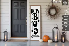 Happy Boo Season SVG | Halloween Porch Sign | Halloween Sign Product Image 2