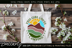 This Girl Loves Camping SVG Nature Adventure Camper T-shirt Product Image 7