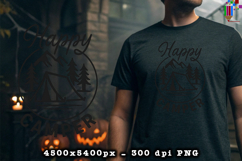 Happy Camper PNG Tent Mountain Outdoor Adventure Design
