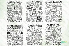 Happy Camper SVG PNG Clipart Bundle Product Image 8