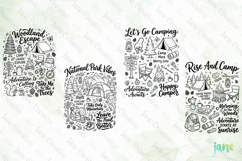 Happy Camper SVG PNG Clipart Bundle Product Image 2