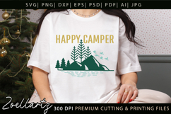 Camper SVG Camping Life SVG Adventure Mountain Landscape Product Image 1
