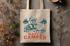 Happy Camper SVG, Funny Camping Raccoon PNG Trendy Design Product Image 3