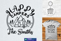 Happy Campers Family Name Sign Svg Dxf Png Product Image 3