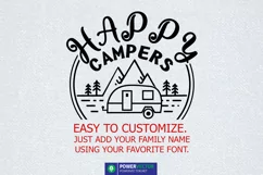 Happy Campers Family Name Sign Svg Dxf Png Product Image 2