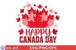 Happy Canada Day SVG PNG T-shirt Design Product Image 1