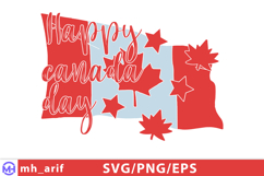 Happy Canada Day SVG PNG T-shirt Design Product Image 1