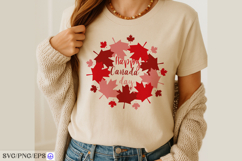 Happy Canada Day PNG SVG T-shirt Design Product Image 4