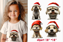 Christmas dog clipart Sad dog sublimation Labrador clipart Product Image 1