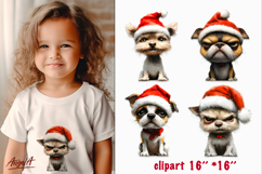 Christmas dog clipart Sad cartoon characters sublimation PNG Product Image 1