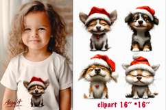 Christmas dog clipart Sad puppy dog sublimation Product Image 1