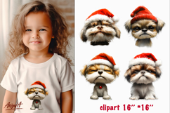 Christmas dog clipart Sad puppy sublimation Havanese Product Image 1