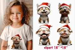 Christmas dog clipart Happy Yorkshire terrier sublimation Product Image 1