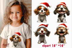 Christmas dog clipart Cute dog PNG Happy animal sublimation Product Image 1