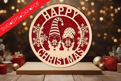 Happy Christmas Gnome SVG Product Image 1