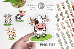 Happy Cow Face Sticker Product Image 1