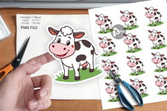 Happy Cow Face Sticker Product Image 1