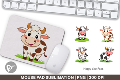 Mouse Pad Happy Cow Face Product Image 1