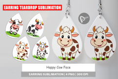 Earring Happy Cow Face Product Image 1