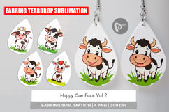 Earring Happy Cow Face Product Image 1