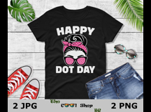 Happy Dot Day Png, Messy Bun Polka Dots Png Product Image 2