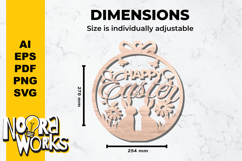 Happy Easter Sign Laser Cut SVG Product Image 2