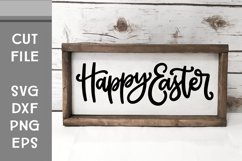 Happy Easter, Easter SVG, Hand Lettered Cut File Product Image 1