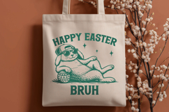 Happy Easter Bruh SVG, Funny Bunny Easter Shirt Cool Design Product Image 3