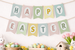 easter banner printable, easter garland, easter bunting Product Image 2