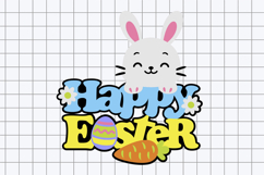 Happy Easter Topper 3D SVG Product Image 2