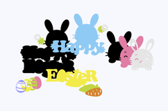 Happy Easter Topper 3D SVG Product Image 3