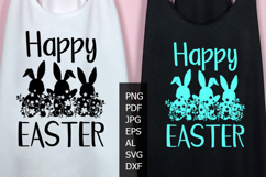 Happy Easter decor Mandala Bunny ears T-shirt design Grass Product Image 1