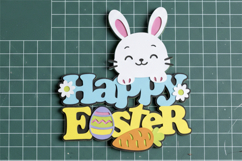 Happy Easter Topper 3D SVG Product Image 4