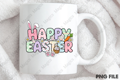 Happy Easter Bunny and Eggs Png Product Image 3