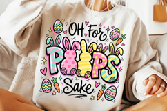 Funny Easter PNG, Easter Sublimation, Oh For Peeps Sake SVG, Easter Shirt Design, Sarcastic Easter PNG, Easter Bunny PNG, Adult Easter Shirt, Teacher Easter PNG, Easter Quote SVG, Peeps PNG