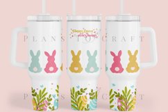 happy easter bunny easter rabbit 40oz quencher tumbler sublimation full wrap high resolution transparant background