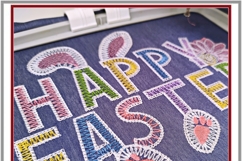 Easter bunny flower Happy Easter machine embroidery design Product Image 5