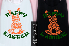 Happy Easter decoration Bunny Mandala T-shirt design Rabbit Product Image 1