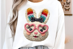 Happy Easter Bunny png, Faux Yarn Bunny Product Image 2