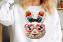 Happy Easter Bunny png, Faux Yarn Bunny Product Image 3