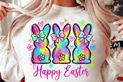 Easter Bunny PNG, Easter PNG, Sublimation Designs, Kids Easter Shirt, Brushstroke PNG, Spring PNG, Bunny Clipart, My First Easter, Easter Crafts, Watercolor Bunny
