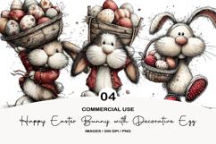 Happy Easter Bunny with Decorative Egg Basket Product Image 1