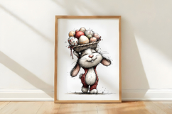 Happy Easter Bunny with Decorative Egg Basket Product Image 2