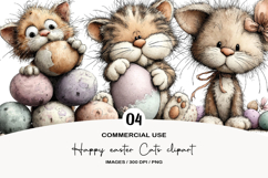 Happy Easter Cats clipart Product Image 1