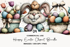 Happy Easter Clipart PNG Product Image 1